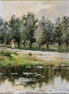 Paisaje Con Figura. by Segundo Matilla