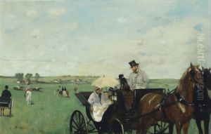 A Carriage At The Races by Edgar Degas