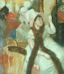 Portrait after a Costume Ball (Portrait of Madame Dietz-Monnin) 1877-79 by Edgar Degas