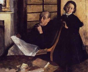 Henri De Gas and His Neice, Lucie Degas by Edgar Degas
