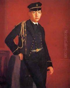 Achille De Gas In The Uniform Of A Cadet by Edgar Degas