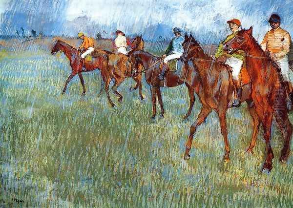 Jockeys in the Rain, c.1886 - view 1