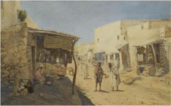 View Of The Main Street With Waterseller And Pastry Cook's Shops - view 1