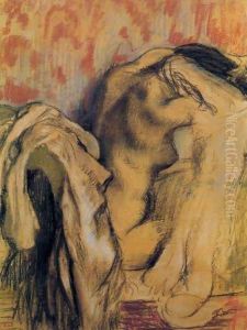 After Bathing, Woman Drying Herself by Edgar Degas