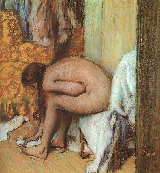 After the Bath- Woman Drying her feet 1886 - view 1