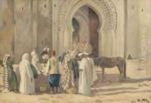 Souk Devant Les Remparts by Gill Julien Matthey