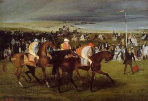 At The Races The Start by Edgar Degas