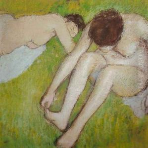 Two Bathers on the Grass by Edgar Degas