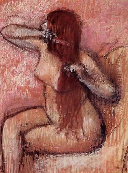 Seated Nude Combing Her Hair - view 1