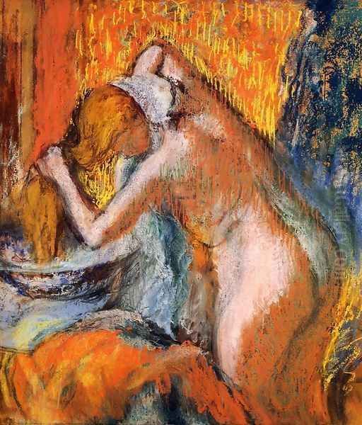 After the Bath, Woman Drying Her Hair - view 1