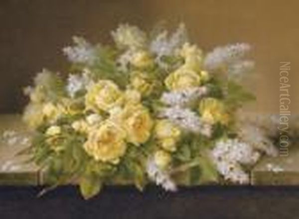 Yellow Roses And Lilacs - view 1