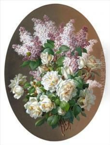 Roses And Lilacs by Raoul Maucherat de Longpre