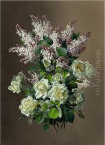 Lilacs And Roses by Raoul Maucherat de Longpre