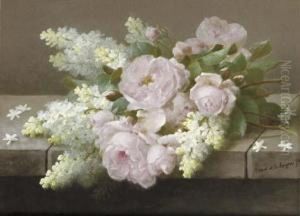 Lilacs And Roses by Raoul Maucherat de Longpre