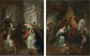 Esther Before Ahasuerus; David And Abigail by Franz Anton Maulbertsch