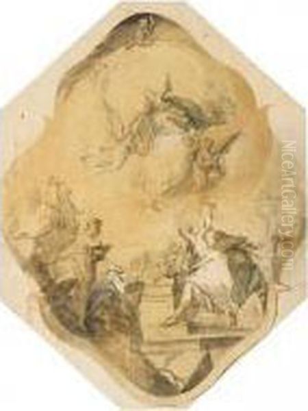 Design For A Ceiling With The Assumption Of The Virgin - view 1