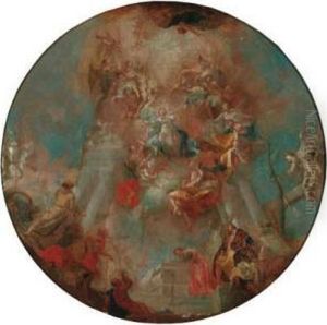 The Assumption Of The Virgin - A Modello For A Dome by Franz Anton Maulbertsch
