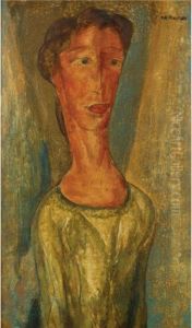 Young Woman In Green Dress by Alfred Henry Maurer