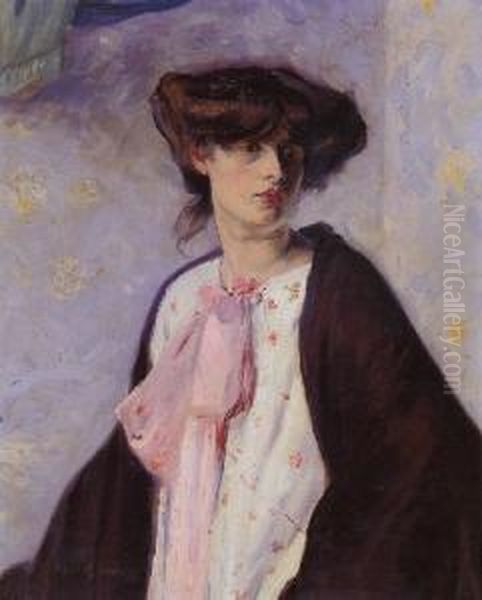 Woman With A Pink Bow - view 1