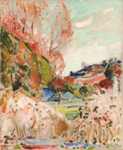 Paysage Vert Et Rose by Alfred Henry Maurer