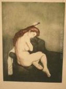 Femme Nue Se Coiffant