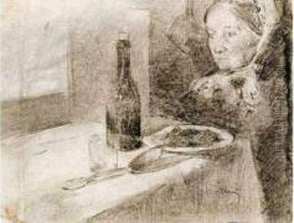Vieille Femme A Table - view 1