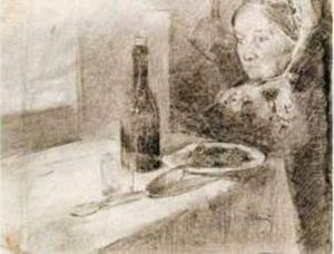 Vieille Femme A Table