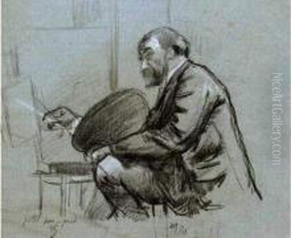 Autoportrait A La Palette. - view 1