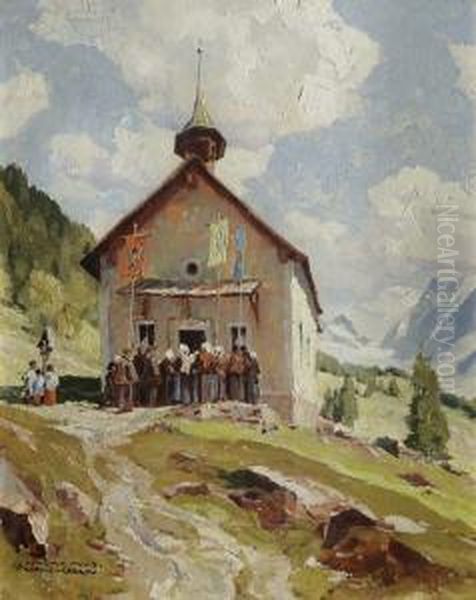 Prozession Vor Der Bergkirche - view 1