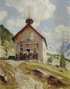 Prozession Vor Der Bergkirche