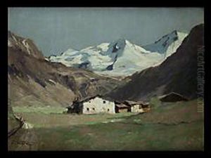 Alpenlandschaft Mit Gehoft