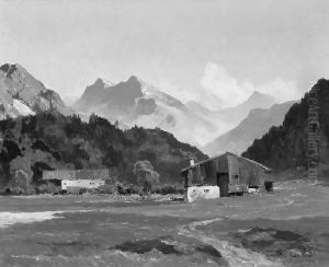 "bei Kitzbuhel". Sign. Und Bez. 
Rottach Egern, Rucks. Betitelt. Ol Auf Lwd. 65,5 X 80,5 Cm. Rahmen
