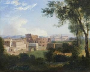 Vue Du Colisee Depuis La Villa Farnese by Jean-Baptiste Mauzaisse