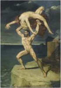 Hercule Et Lycas by Jean-Baptiste Mauzaisse
