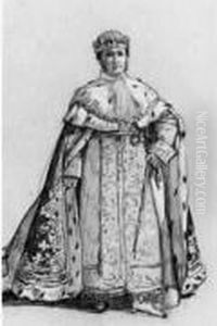 Le Duc D'orleans Dans Le Costume Porte Au Sacre De Charles X. Le Duc D'orleans Dans Le Costume Porte Au Sacre De Charles X.