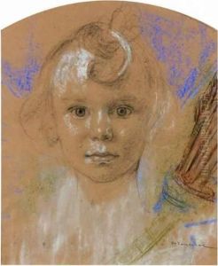 Portrait Presume De Sa Fille Portant Un Carquois De Fleches