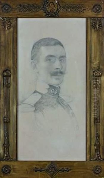 Portrait D'officier Portant Le No. 64 Sur Son Col - view 1