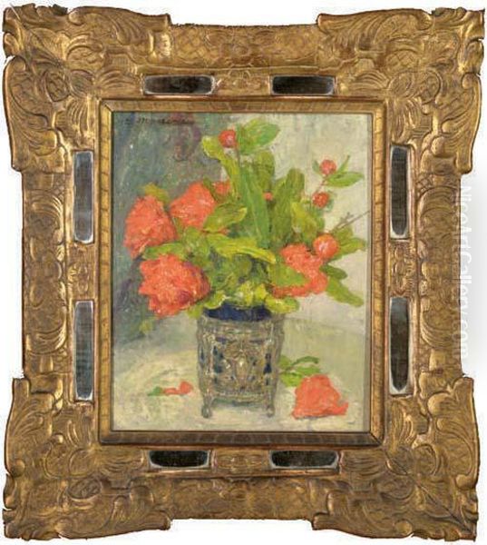 Vase Aux Fleurs Rouges - view 1