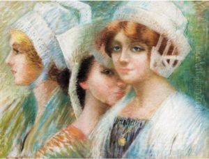 Three Girls by Edgard Maxence