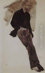 Portrait of Manet by Edgar Degas