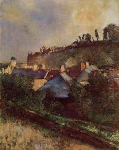 Houses at the Foot of a Cliff by Edgar Degas