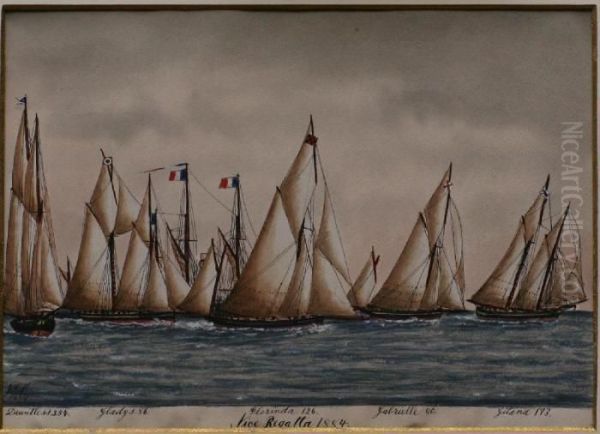 Nice Regatta 1884 - view 1