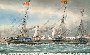 The Royal Yacht 'victoria And Albert', And A Set Of 5 Others by James Scott Maxwell