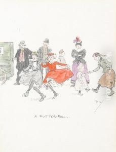 'a Gutter-ball'; 'fairies', A Pair by Philip William May