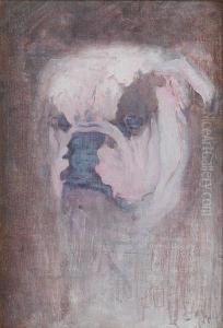 Portrait Of The Artist's Bulldog "blathers" by Philip William May