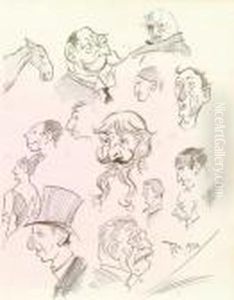 A Sheet Of Caricature Head Studies