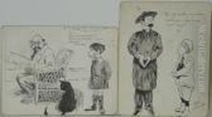 ""ow, Isi, Mister, My Mother 
Wears One Of Them Things On E'r Heye""; "a Thirst For Knowledge, 
"pa!""now What Do You Want?""will My Hair Fall Off When Its Ripe Like 
Yours?"", Former Signed, Titled And Inscribed 'ala From Phil May', Later
 Inscribed  by Philip William May