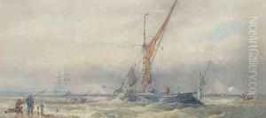 A Yawl In Shallow Water by Walter William May