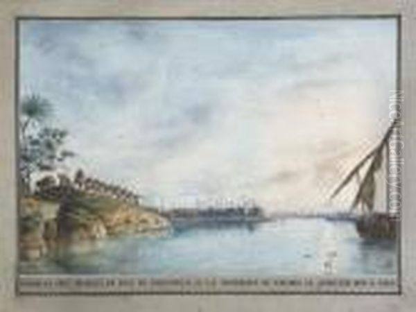 Veduta Del Borgo Di Fue In Distanza, E La Maniera Di Tirare Le Barche Per Il Nilo - view 1