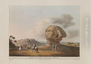 Views In Egypt: Head Of The
Colossal Sphinx; Egyptian Girls Dancing; Sepulchres Of Arabian Saints by Luigi Mayer